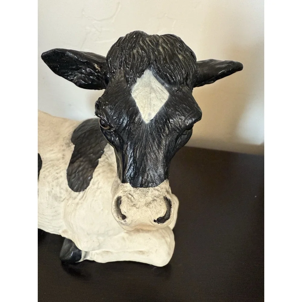 Home Decor Cow Gift, Large accent cottage core gramma core country  Vintage Farm
